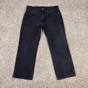 Levis 514 Jeans Mens 31x30 Tag Black Straight Fit Relaxed Taper Altered 31x24
